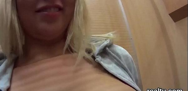  Adorable czech teenie was tempted in the mall and poked in pov